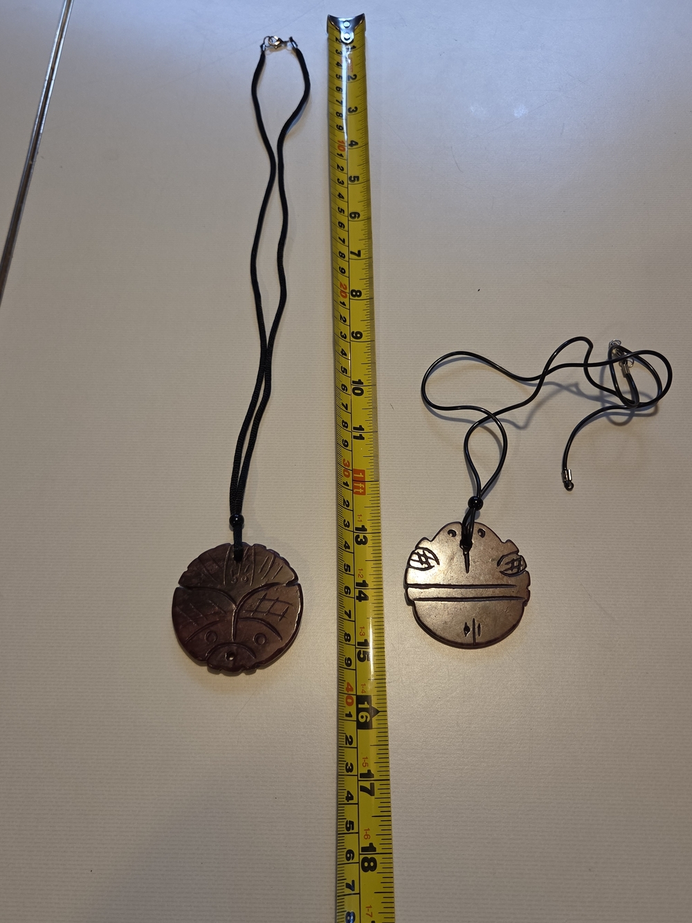 Handcrafted Bronze-Tone Pendant Necklace - Brown